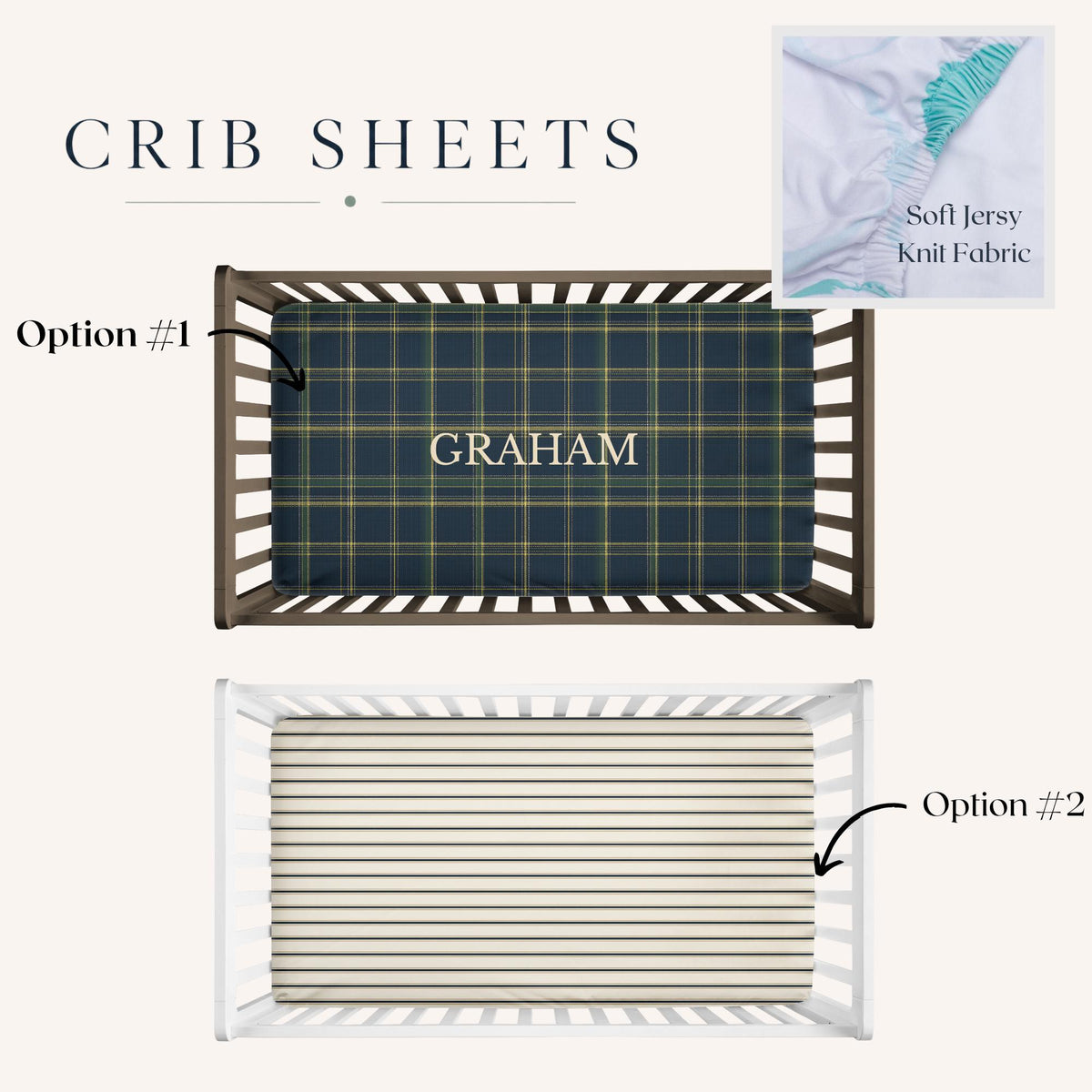 Preppy Bear Nursery Crib Bedding Set, Teddy Bear Baby Bedding, Personalized Crib Sheets, Blanket and Pillow