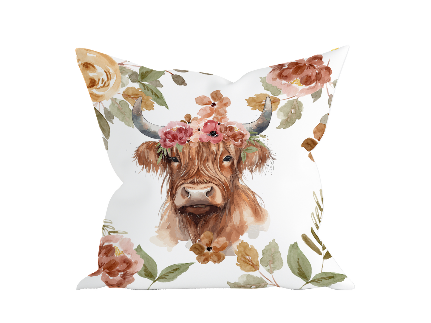 CRIB BEDDING I RUSTIC FLORAL HIGHLAND COW