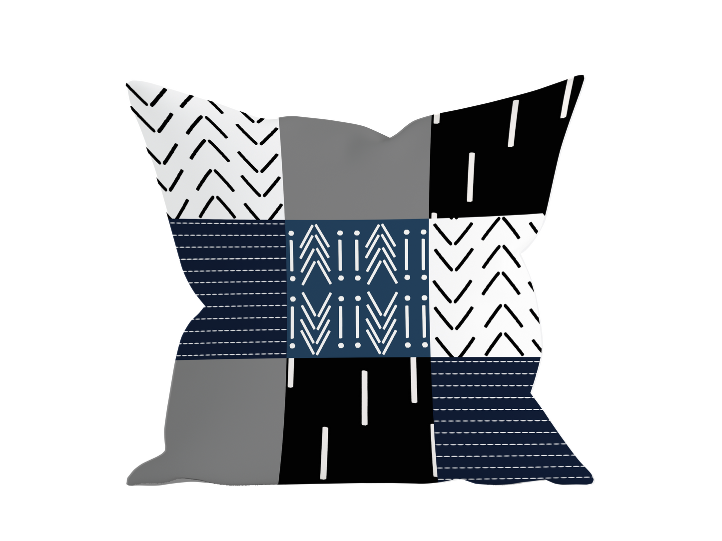 THROW PILLOW - TRIBAL PATCHWORK