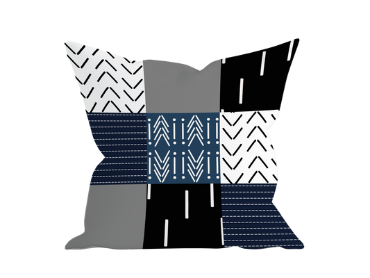 THROW PILLOW - TRIBAL PATCHWORK