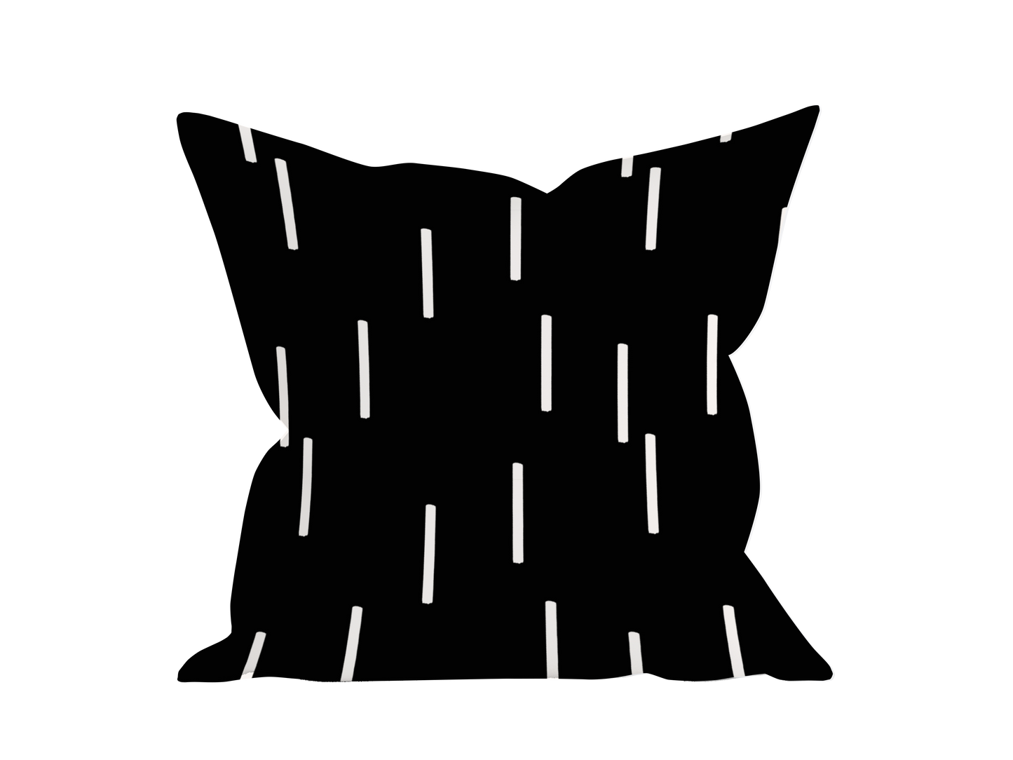 THROW PILLOW - BLACK DASHES