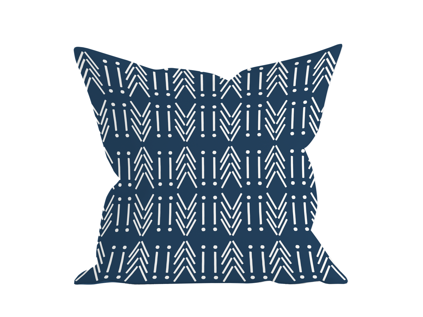 THROW PILLOW - BLUE MUD CLOTH