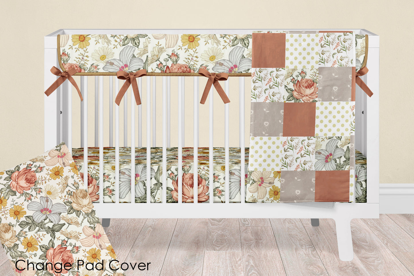 Vintage Floral Crib Bedding