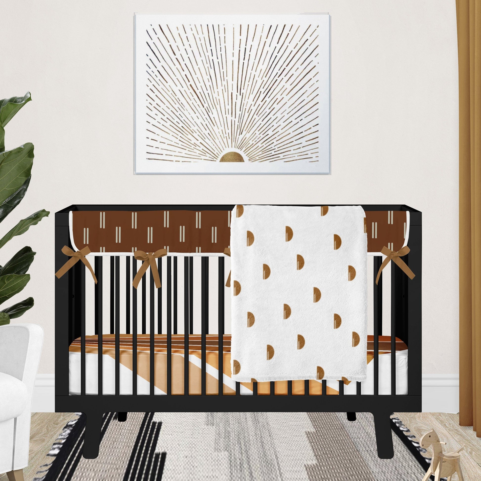 boho crib bedding 3 piece set