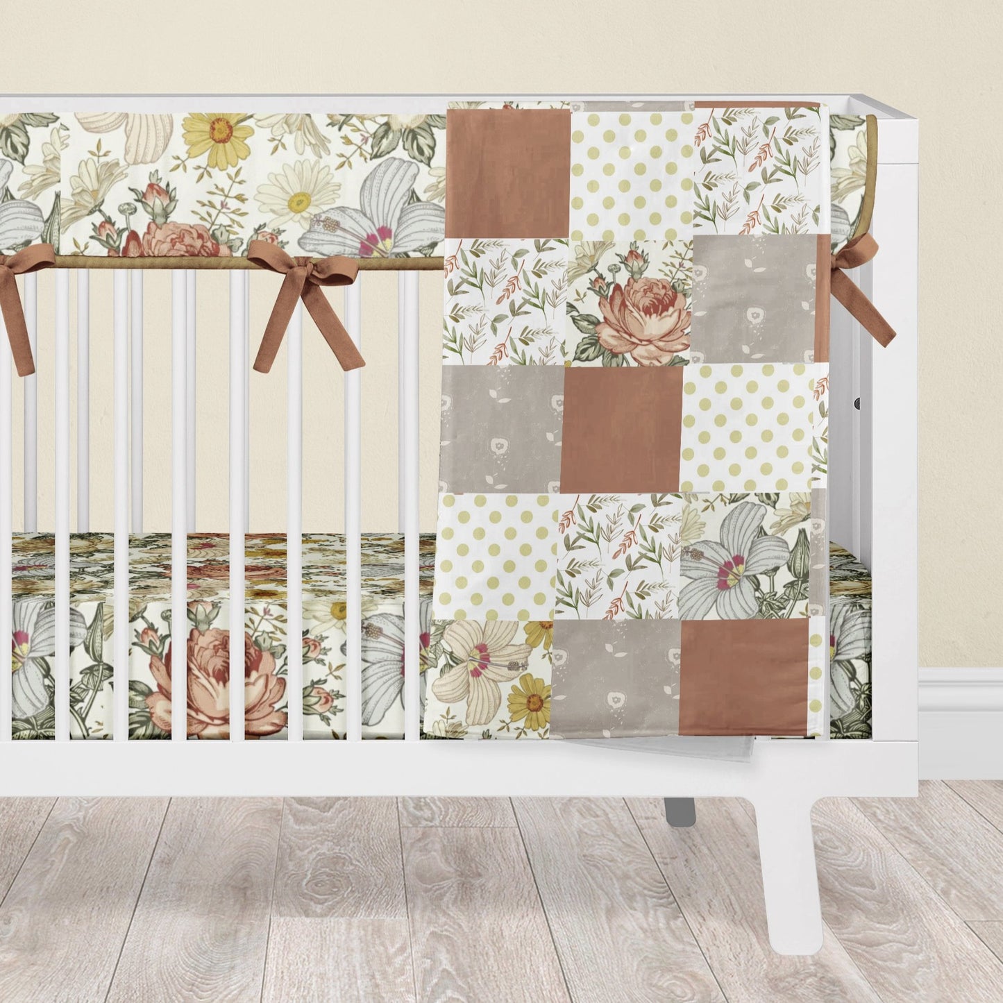 Vintage Floral Crib Bedding