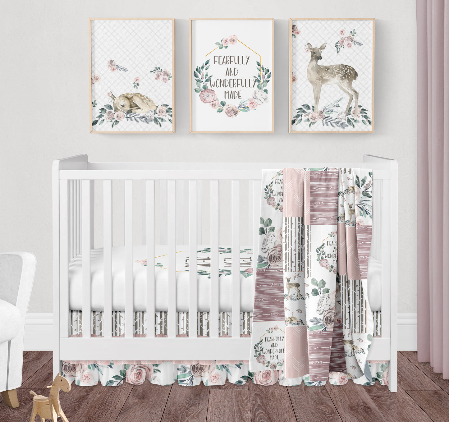 Floral Deer Woodland Nursery Set