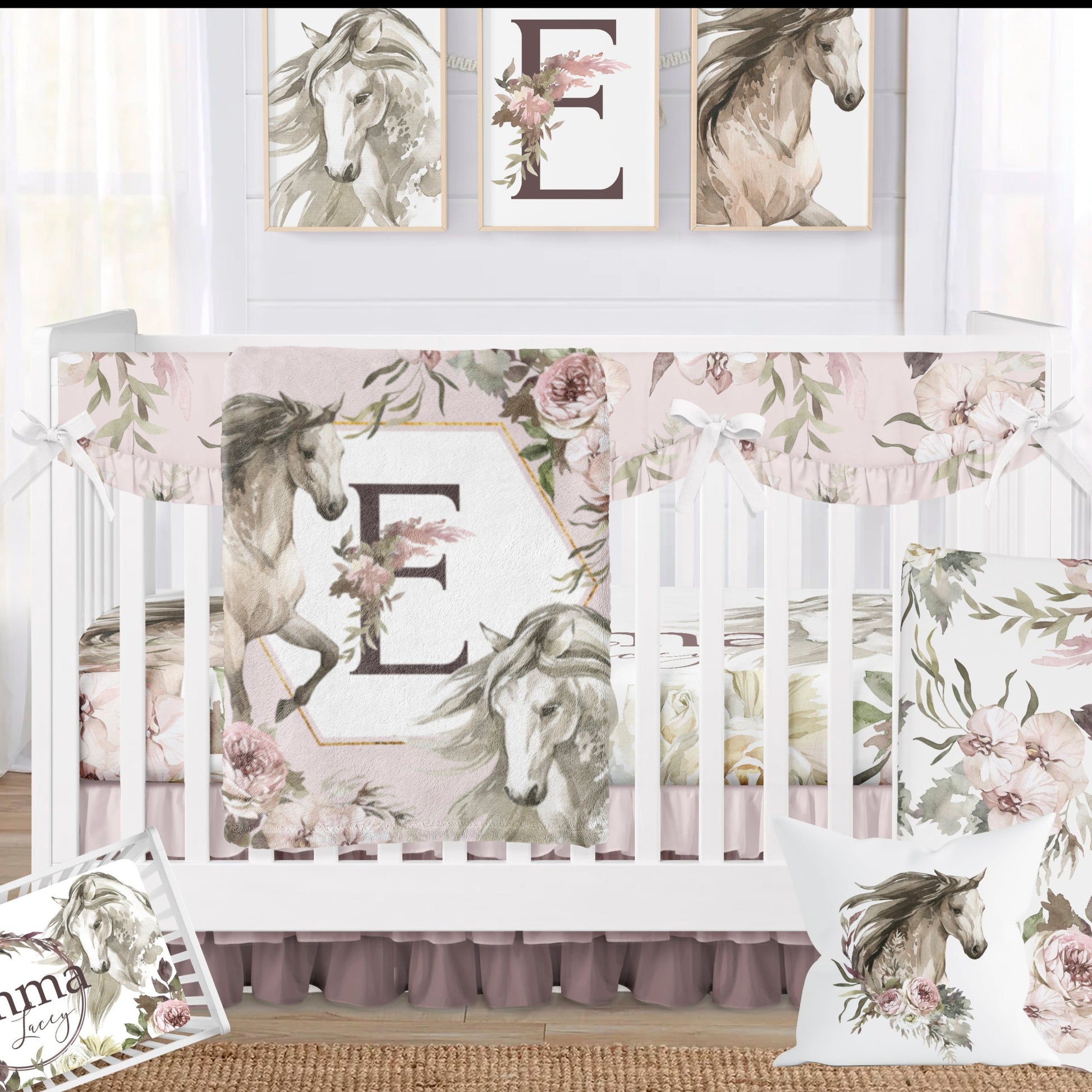 horse nursery crib bedding