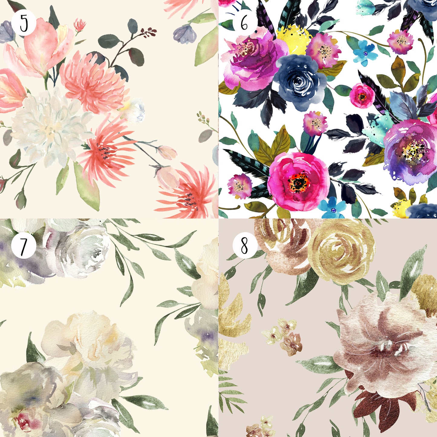 Floral Fabric Options for Crib Bedding