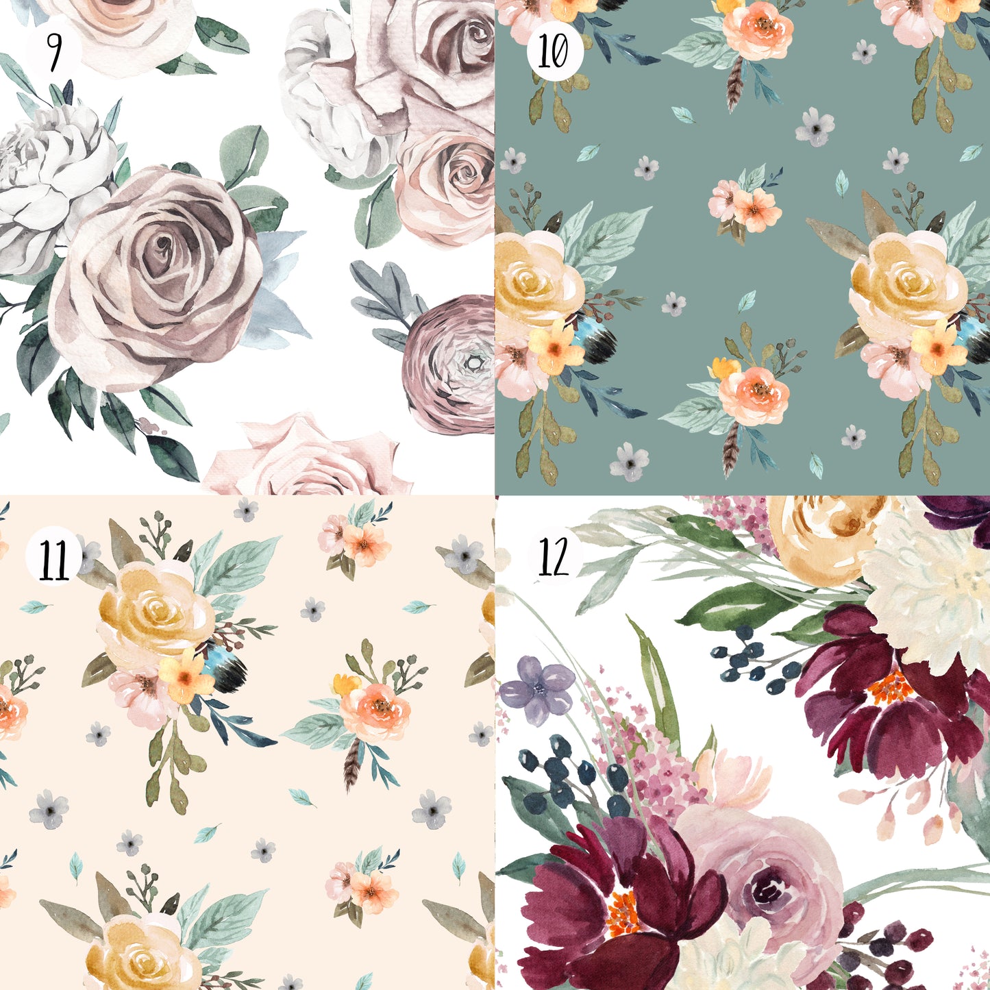 Floral Fabric Options for Crib Bedding