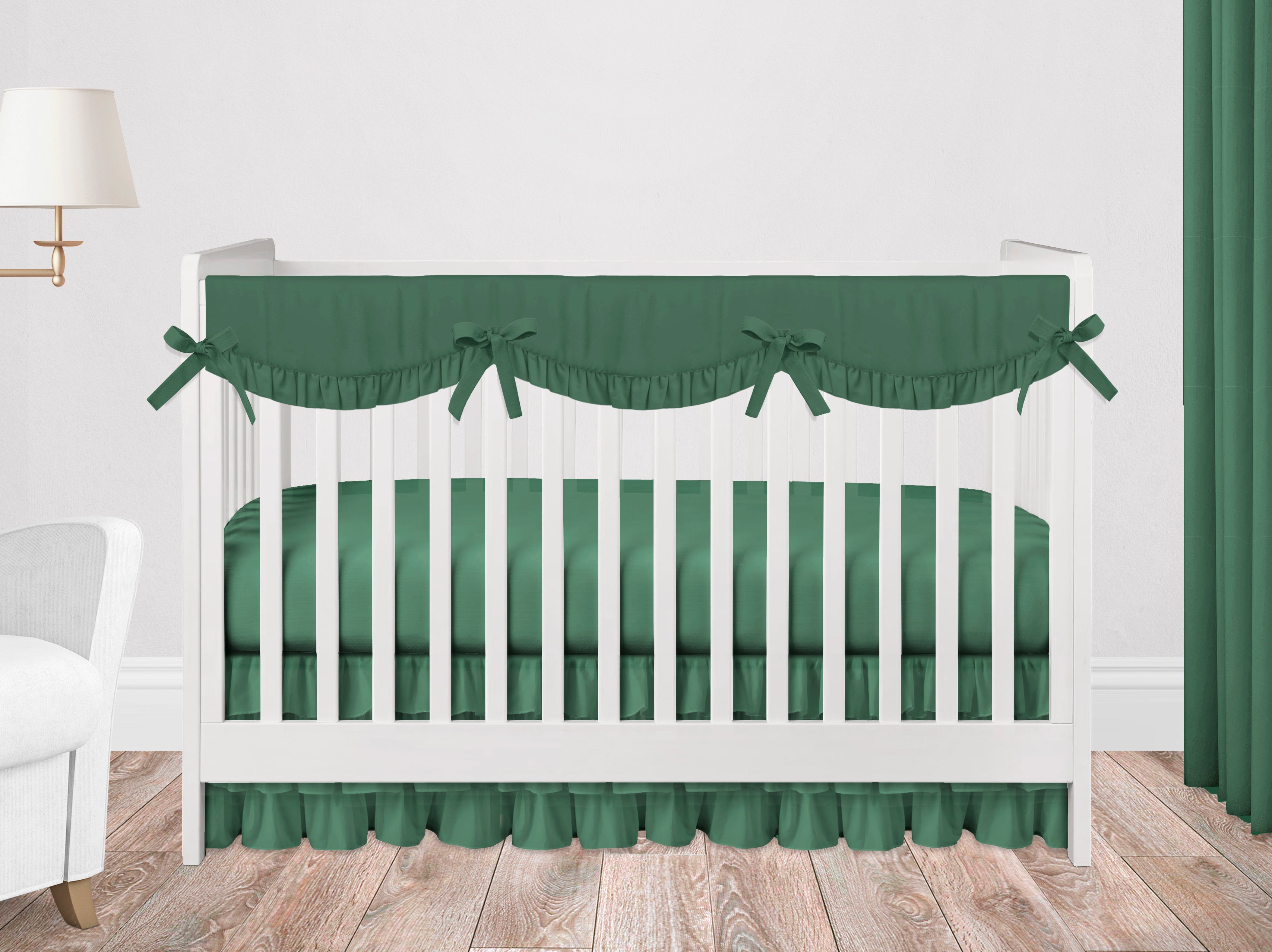 baby girl green crib set