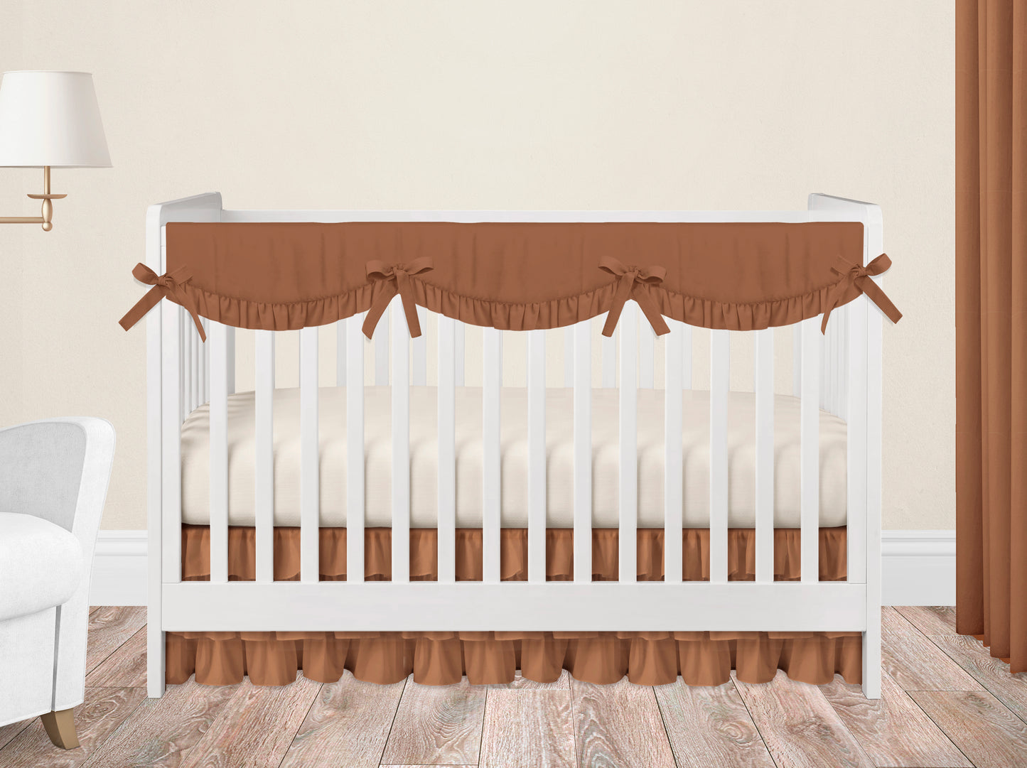 Solid Rust Crib Bedding