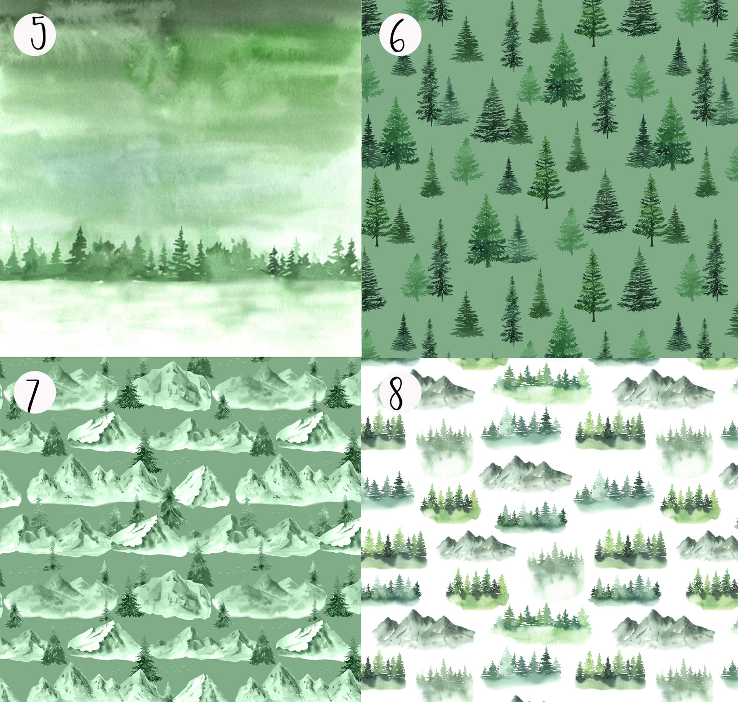 Woodlands Forest Crib Bedding Fabric Options