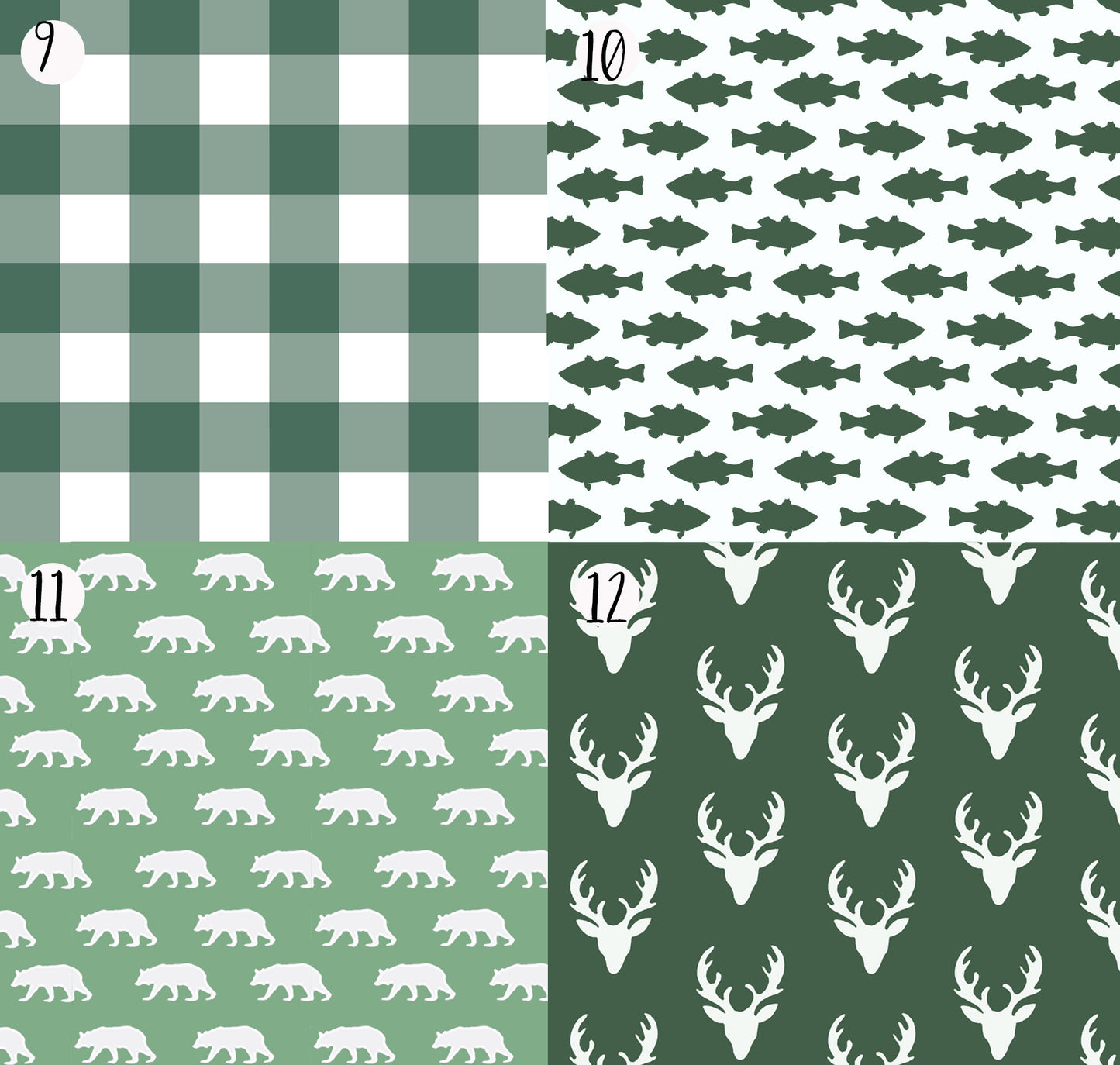 Woodlands Forest Crib Bedding Fabric Options