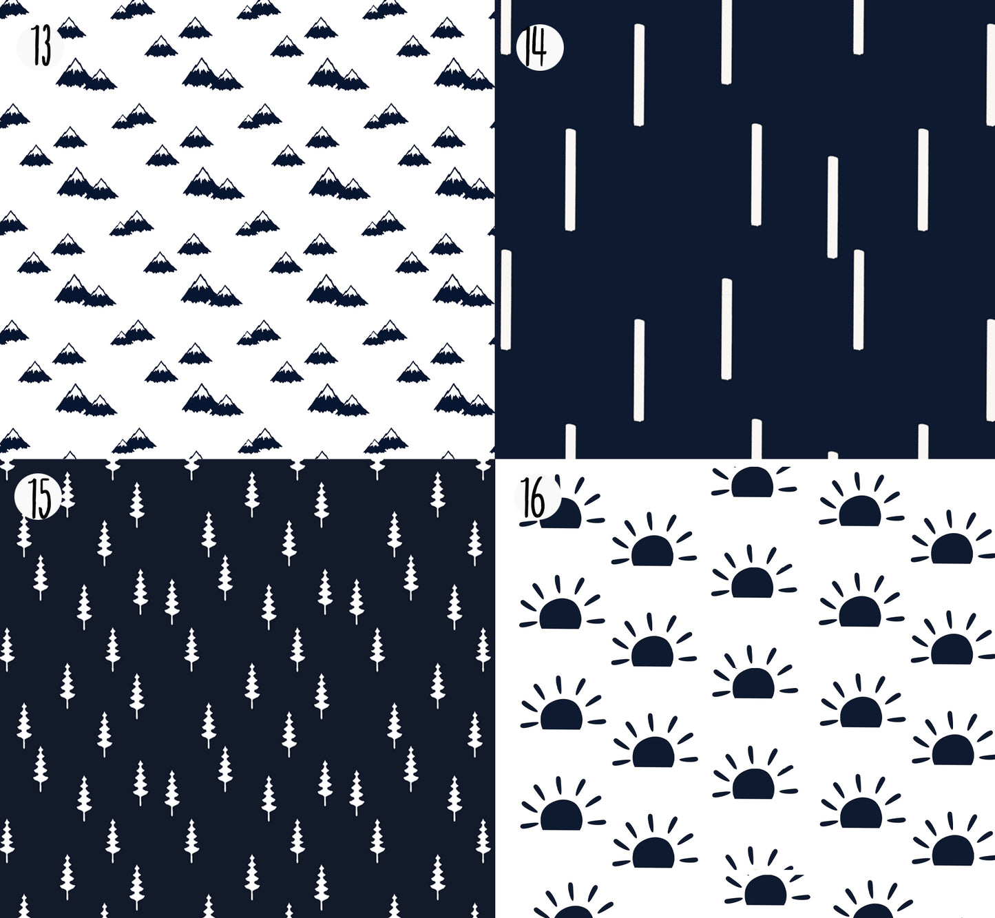 Navy Blue Crib Bedding Fabric Options