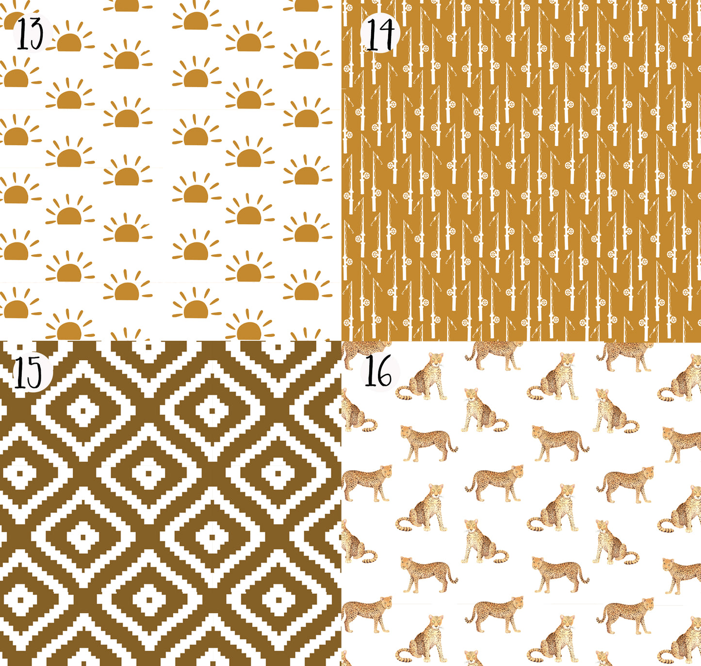 Mustard and Gold Fabric Options