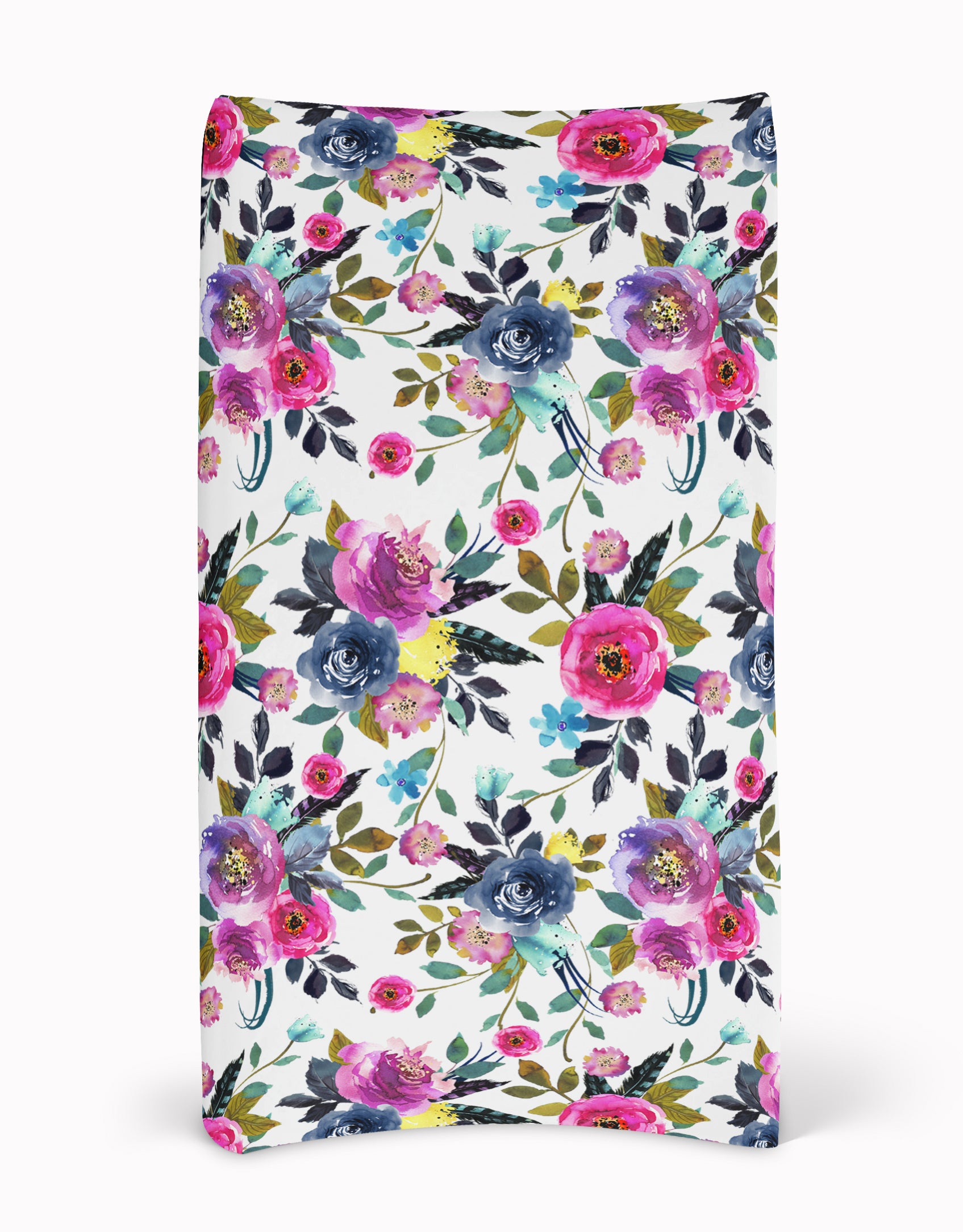 bright floral change pad cover