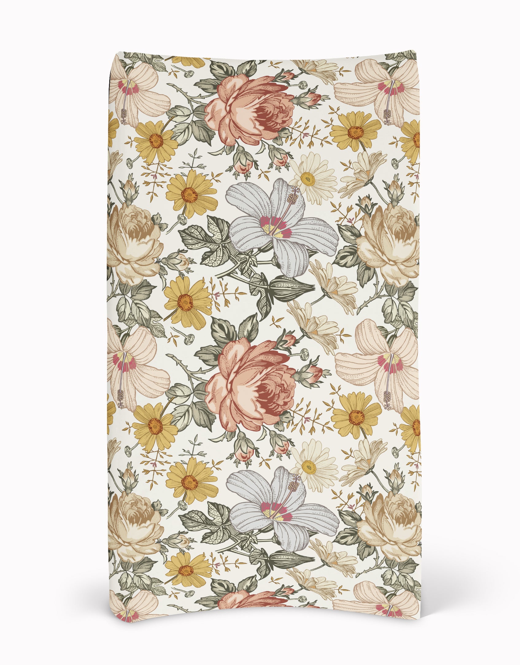 Vintage Wildflower Floral Crib Sheet and Change Pad Cover