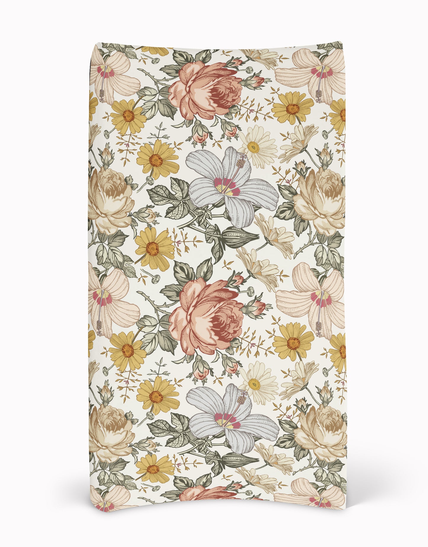 Vintage Wildflower Floral Crib Sheet and Change Pad Cover