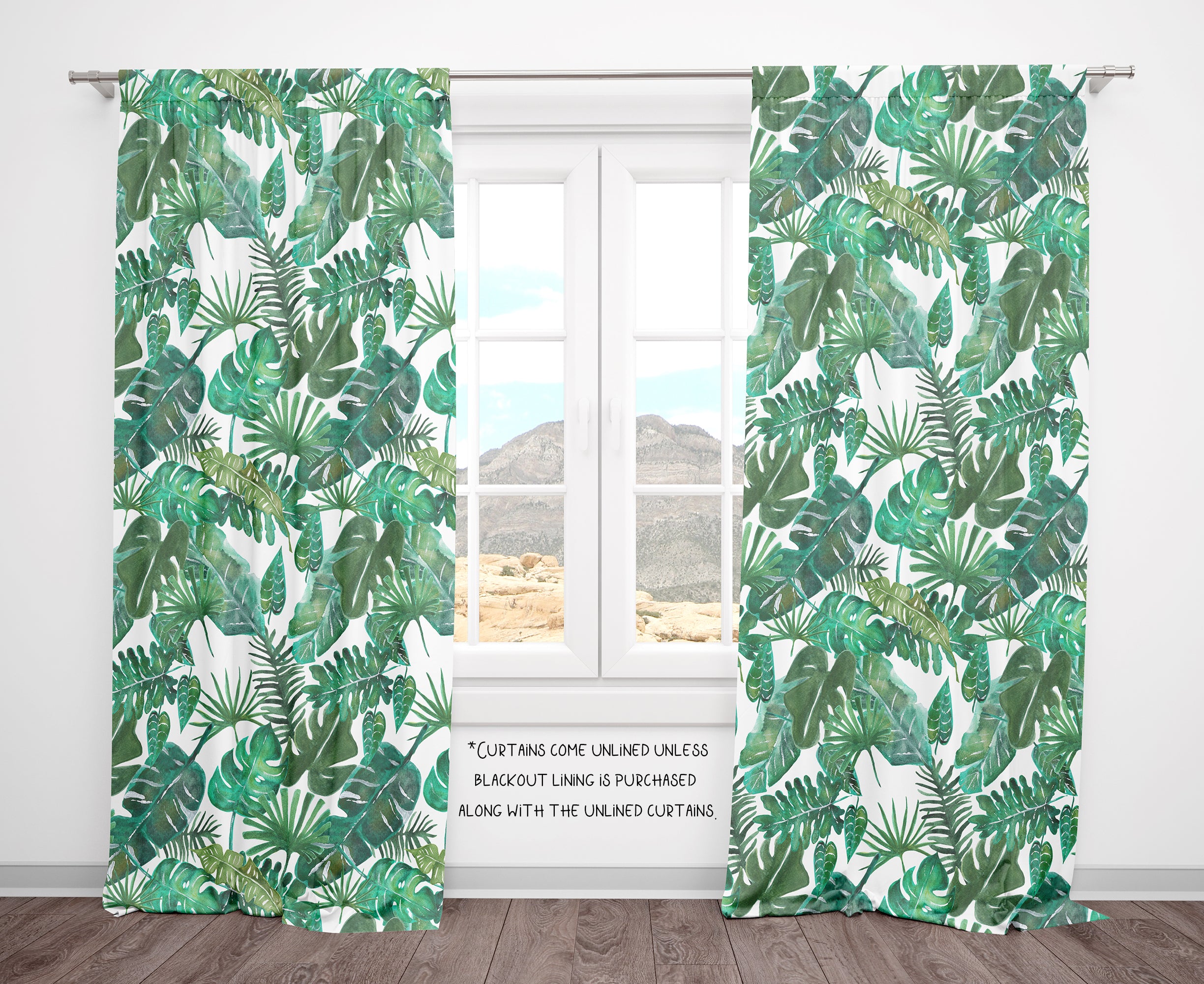 jungle leaf curtains