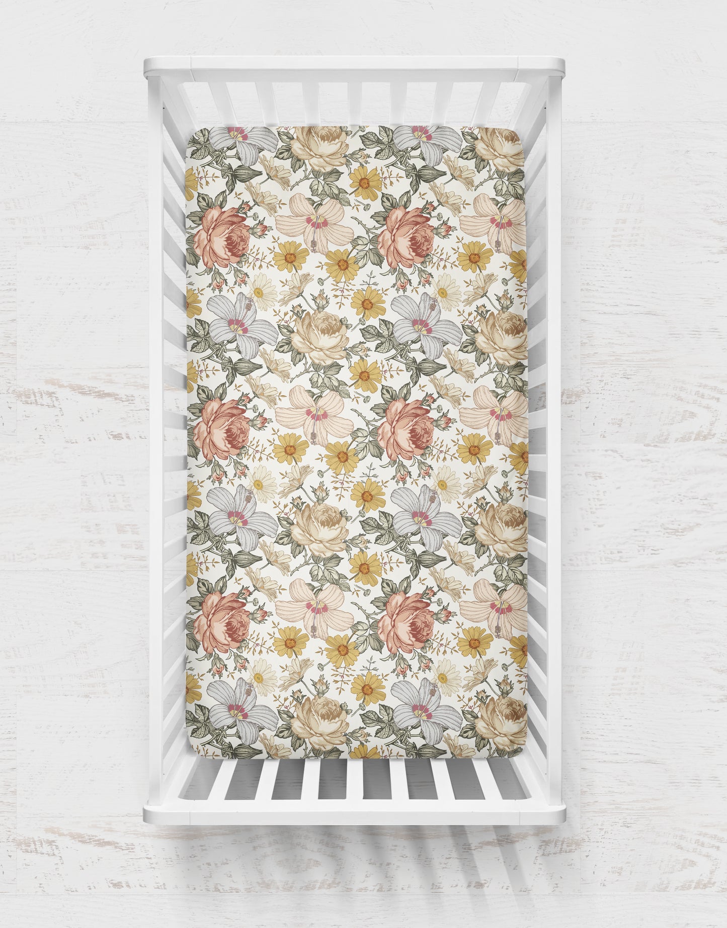 Vintage Floral Crib Bedding