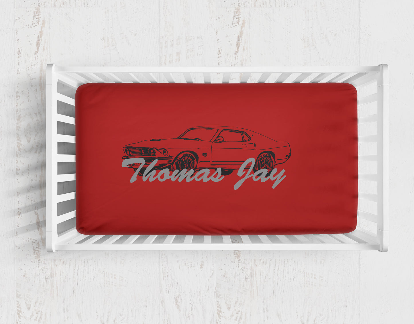 Red and Black Classic Car Nursery Set