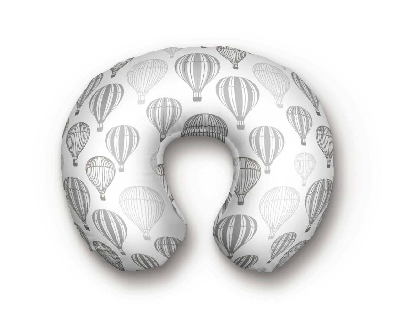 Gray and White Hot Air Balloon Nursery Set