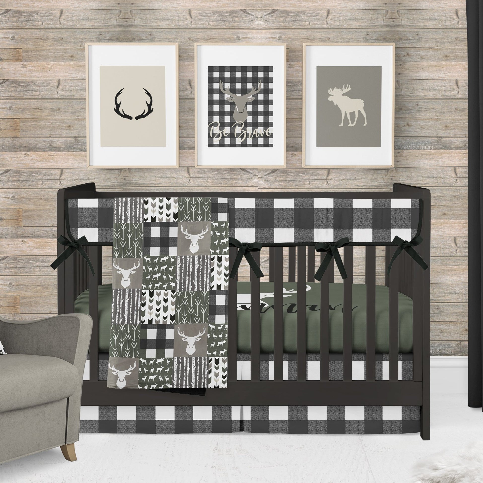 woodland boy crib bedding