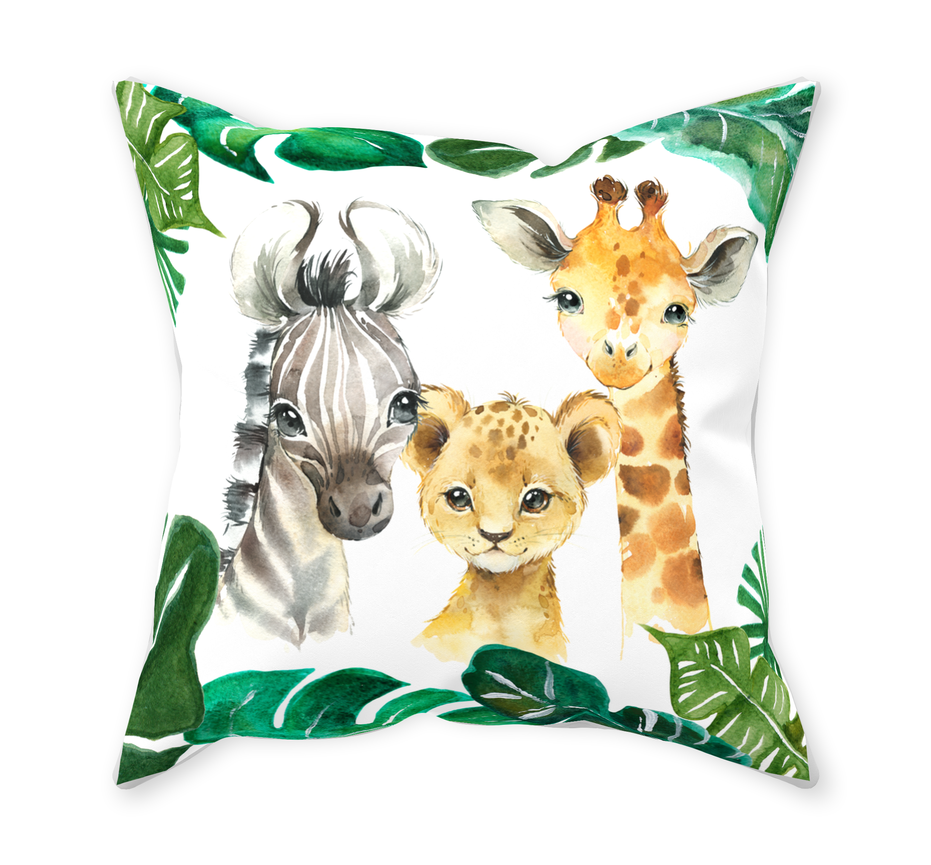 safari nursery throw pillow