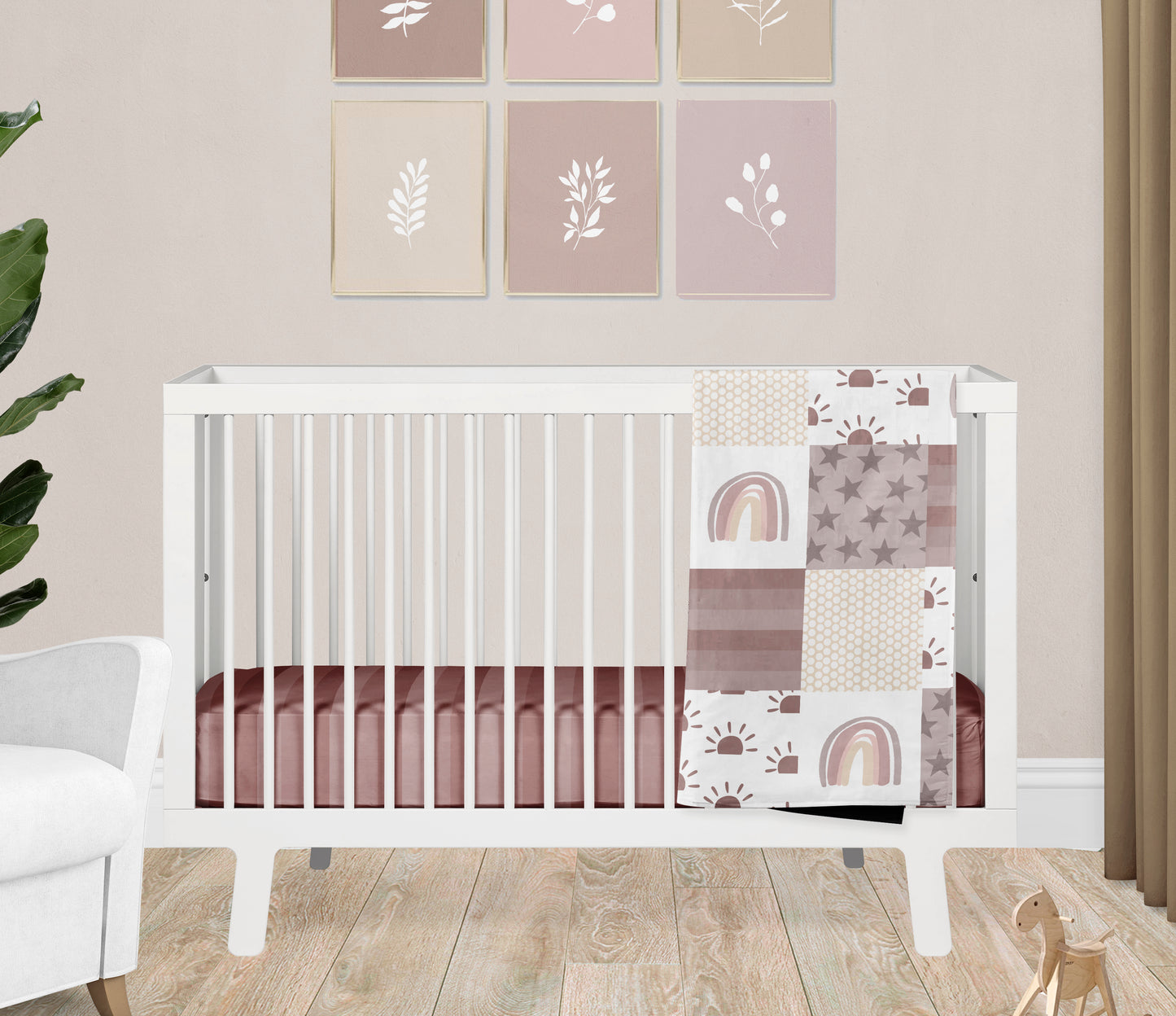 Rainbows and Sunshine Crib Bedding