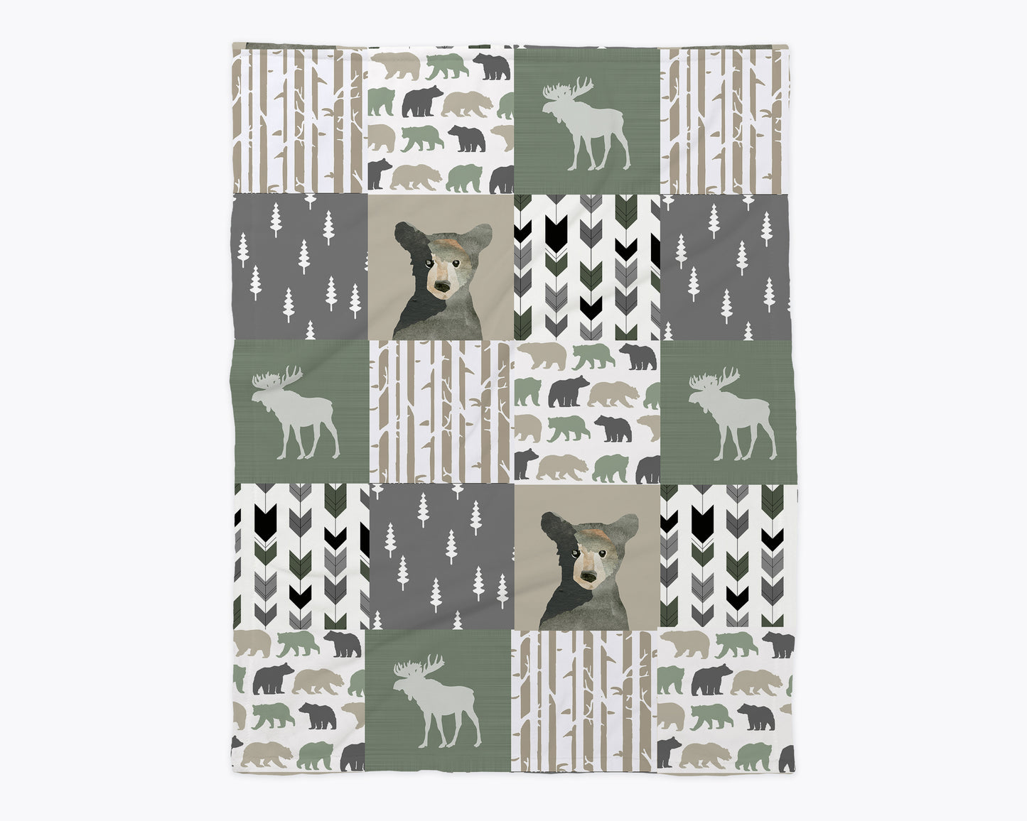 Bear Moose and Buck Nursery Set