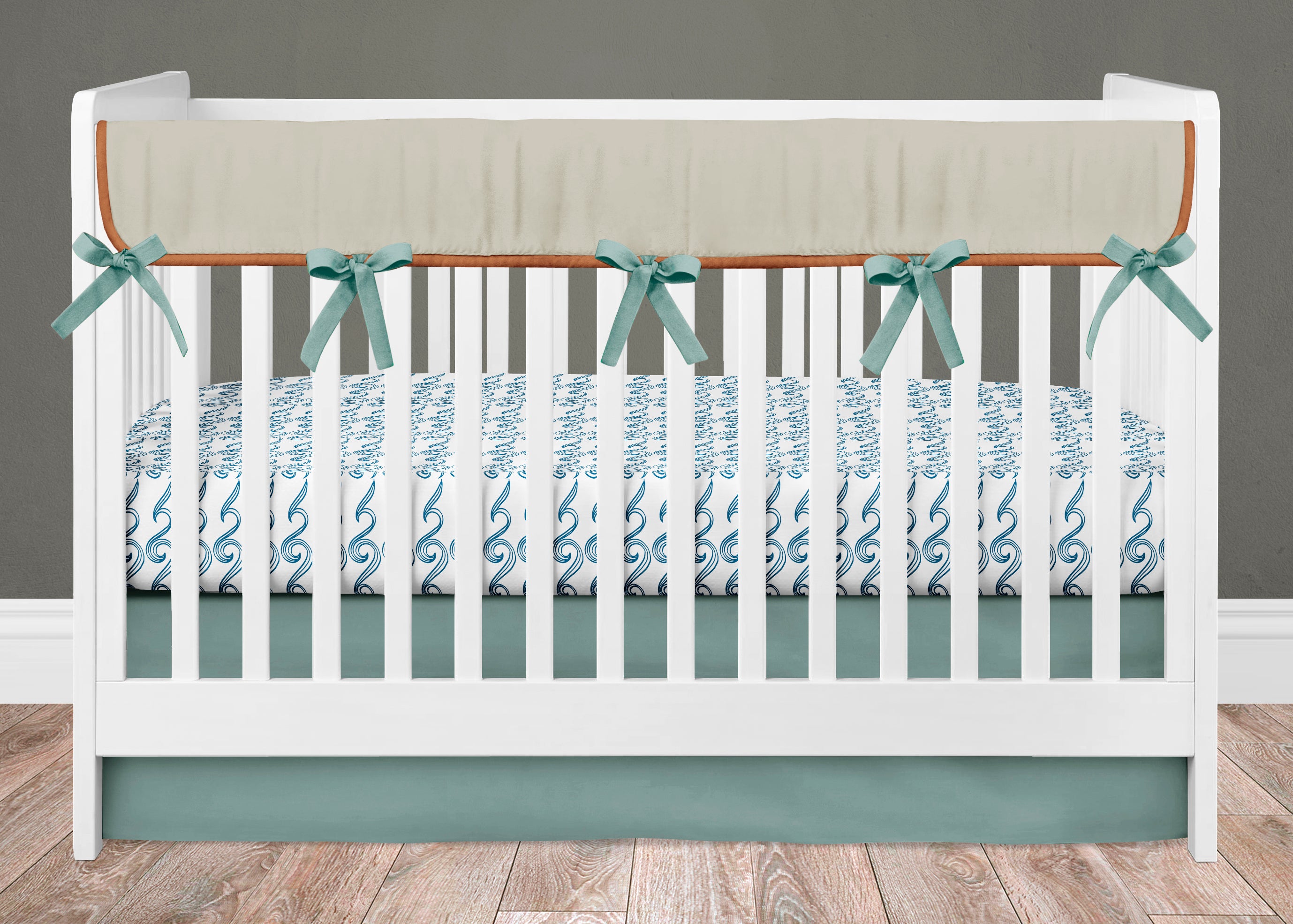 Waves and Sunset Crib Bedding